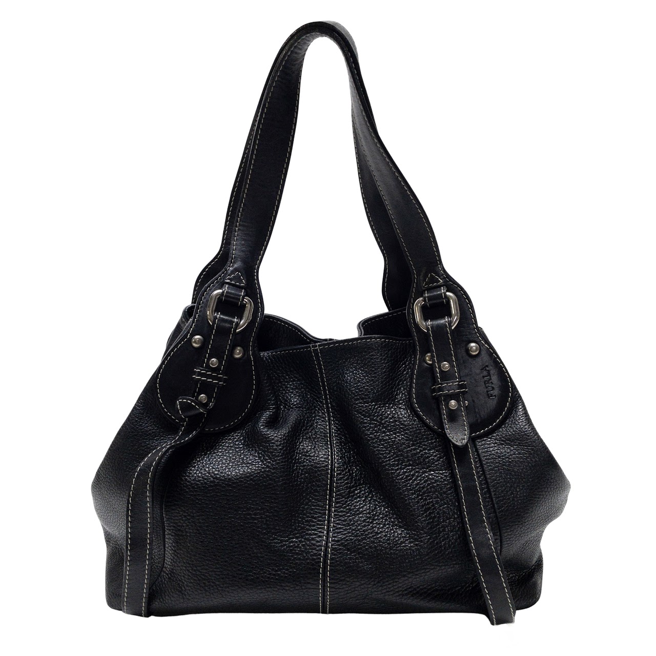 Furla Black Leather Satchel