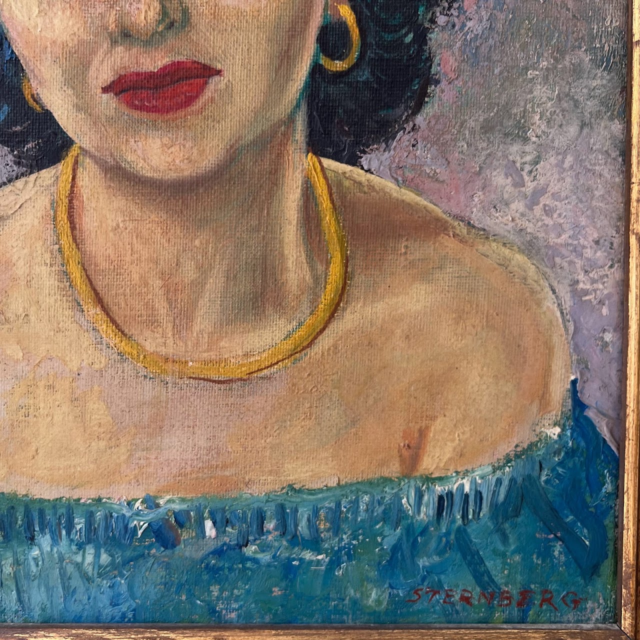 Sternberg Signed Mid-Century Oil Portrait Painting #2