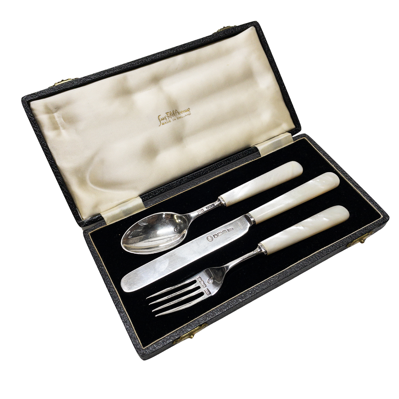 Sterling Silver & Mother of Pearl Flatware Setting