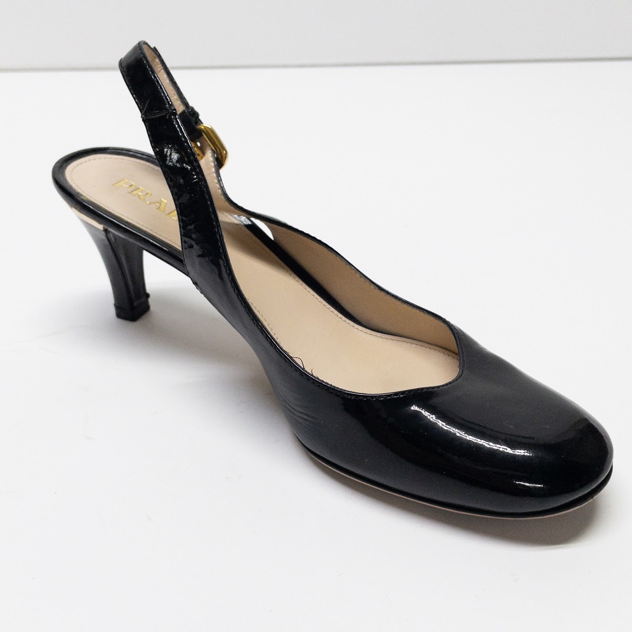 Prada Patent Leather Slingback Heels