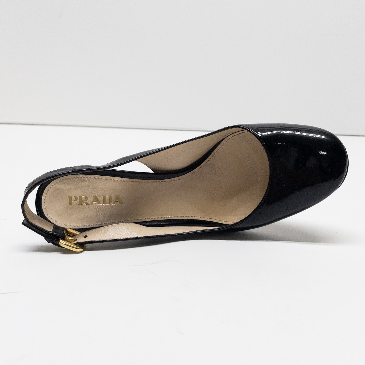 Prada Patent Leather Slingback Heels