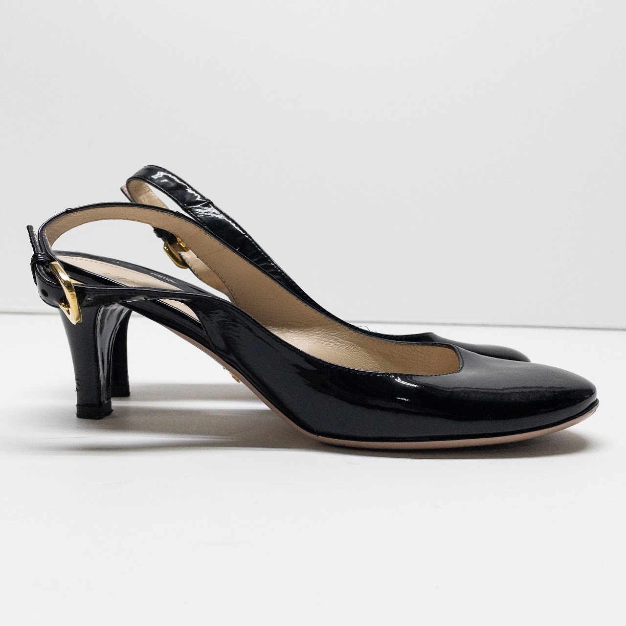 Prada Patent Leather Slingback Heels