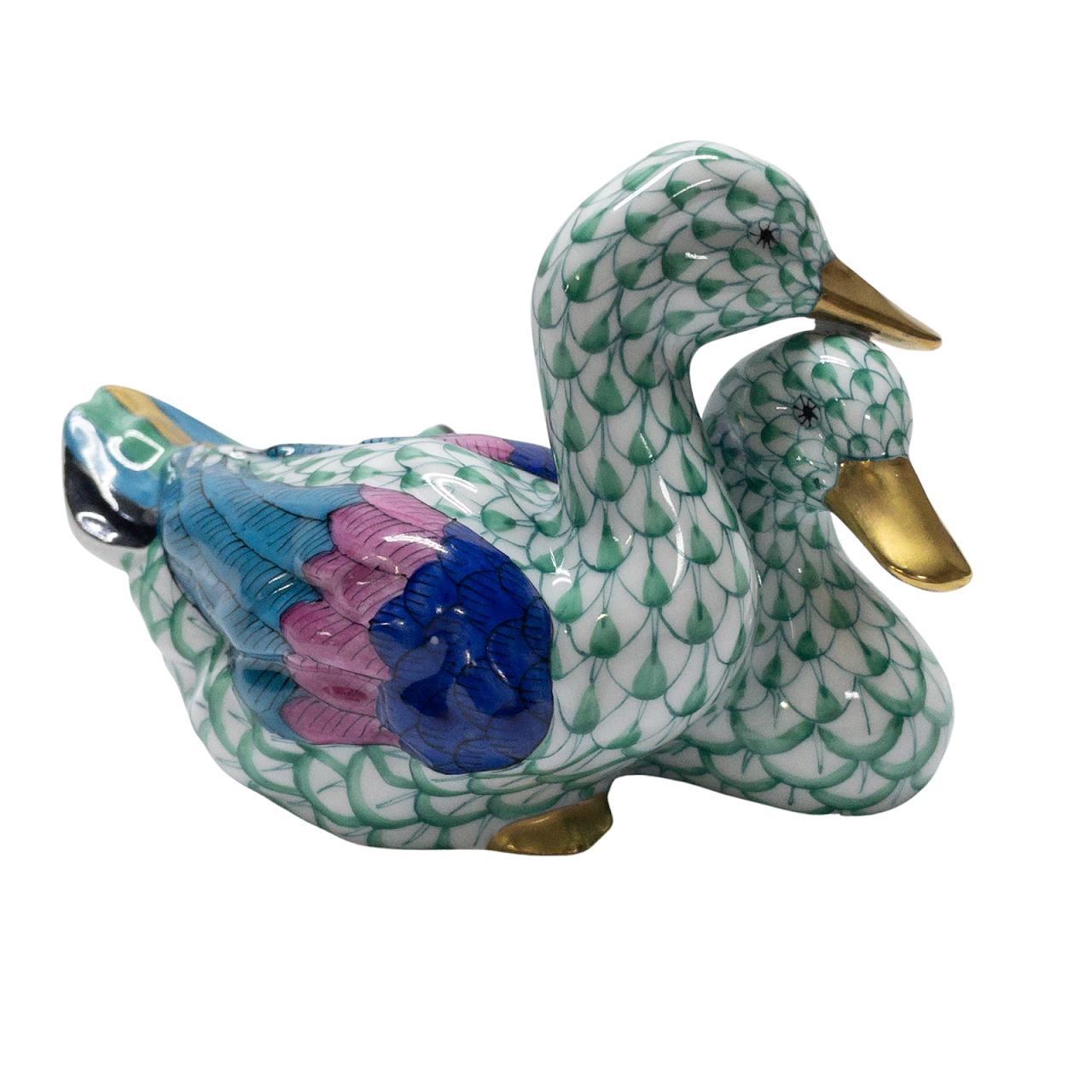 Herend Pair of Ducks Figurine