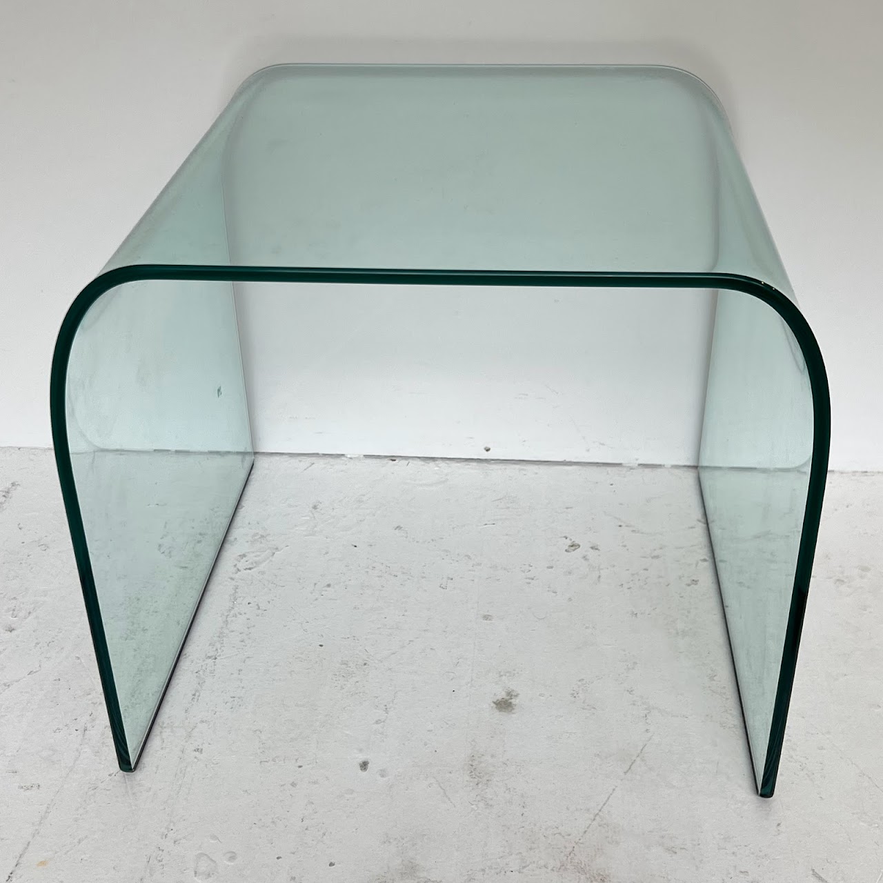 Angelo Cortesi for Fiam Italia Glass Waterfall Side Table