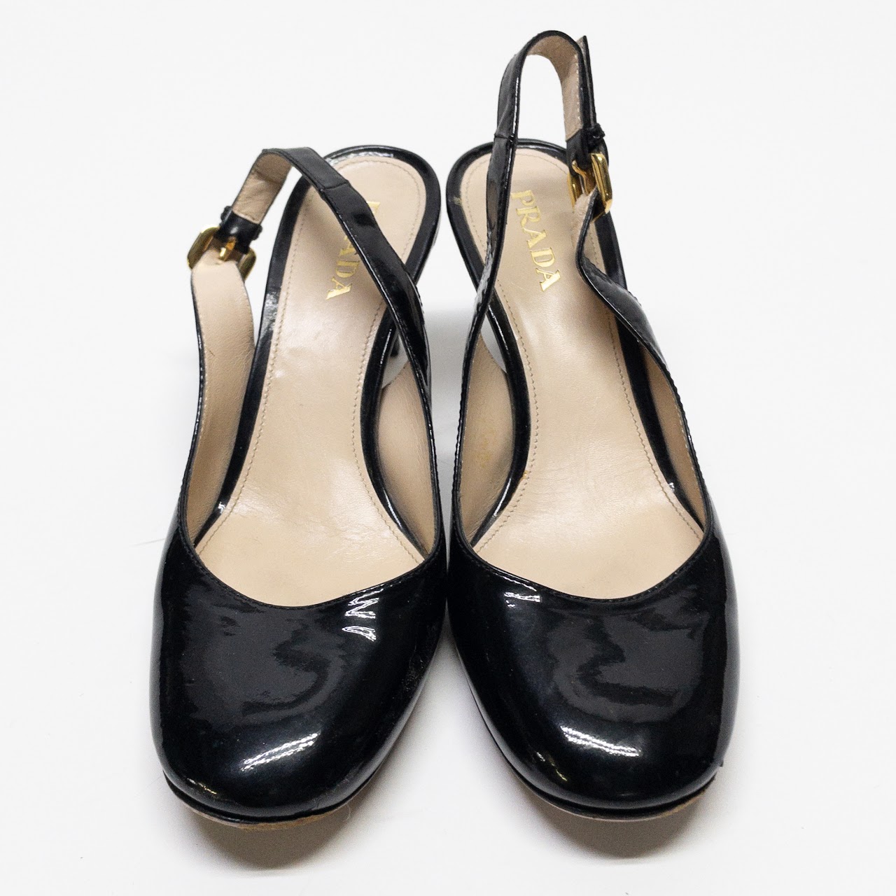 Prada Patent Leather Slingback Heels