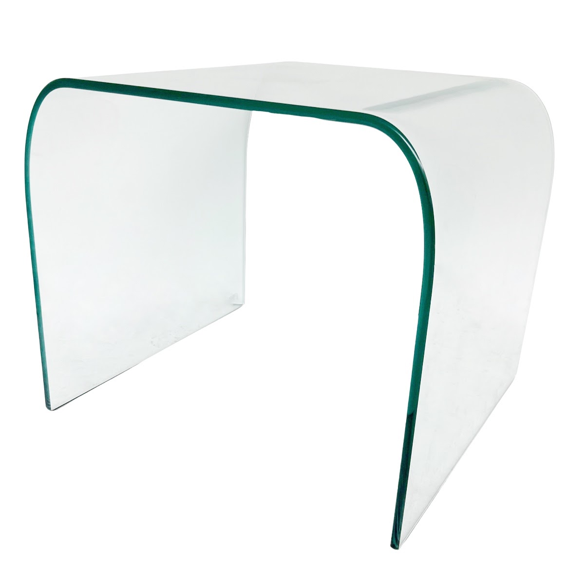 Angelo Cortesi for Fiam Italia Glass Waterfall Side Table