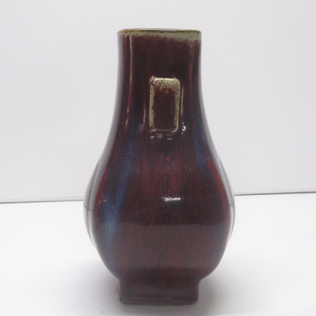 Flambe-Glazed Hu-Form Fanghu Vase