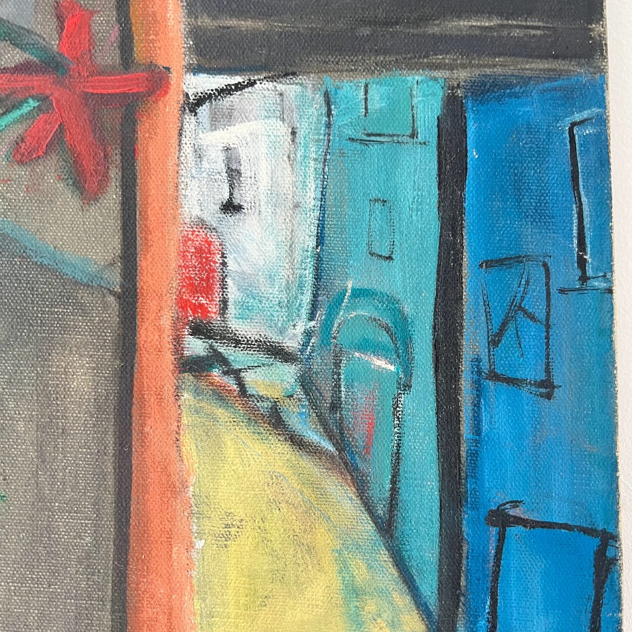 Modernist Interior Still Life Oil Painting