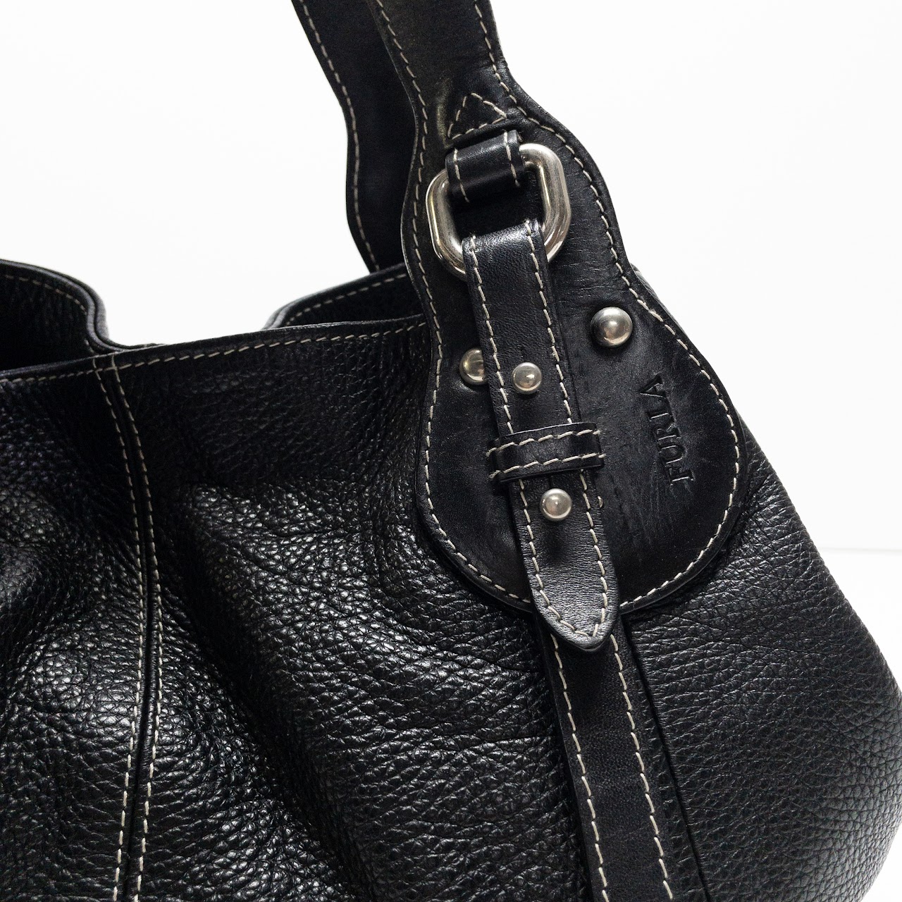 Furla Black Leather Satchel