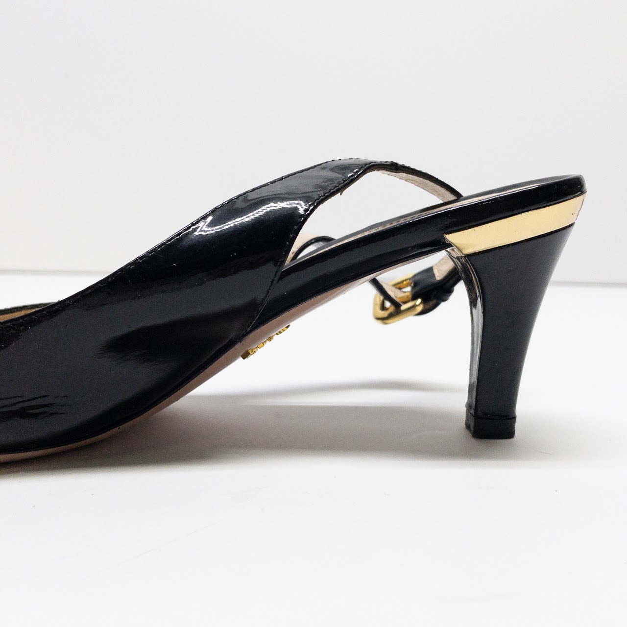 Prada Patent Leather Slingback Heels