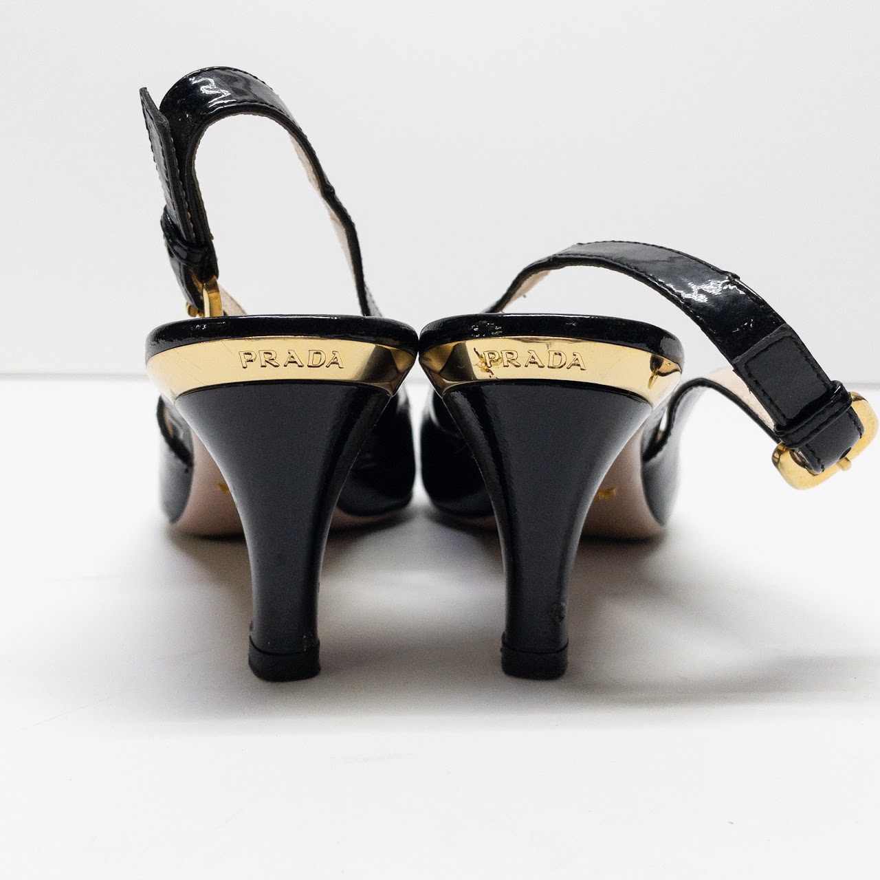 Prada Patent Leather Slingback Heels