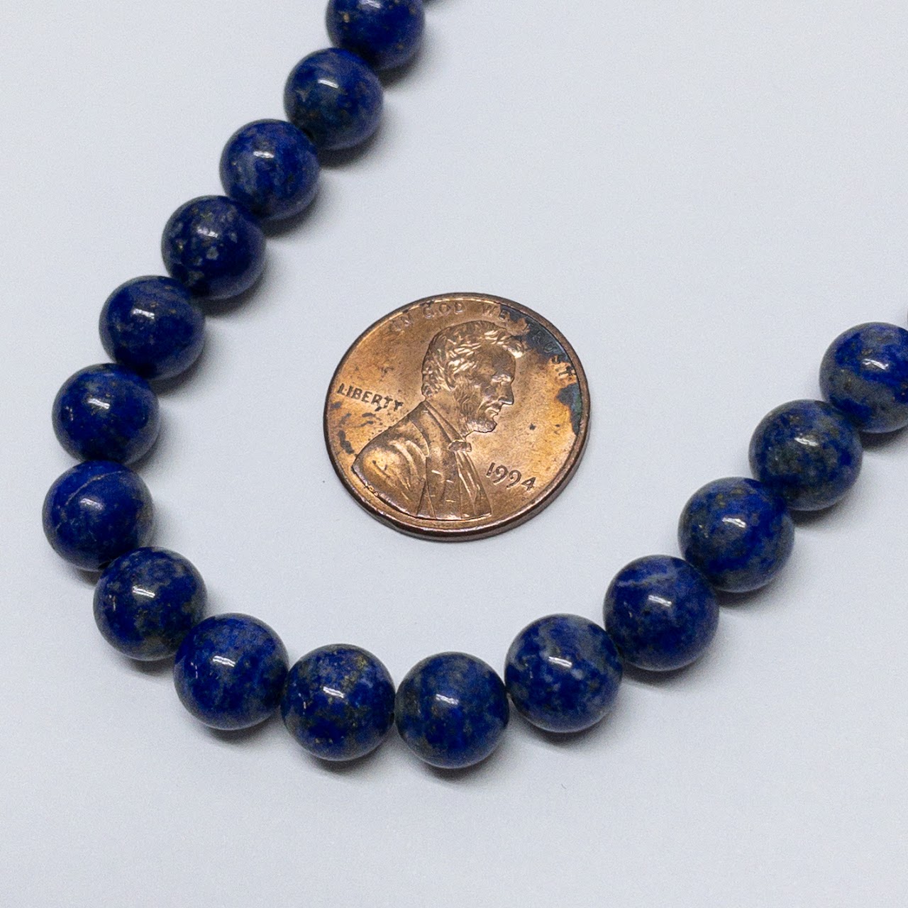 Sterling Silver & Lapis Lazuli Beaded Necklace