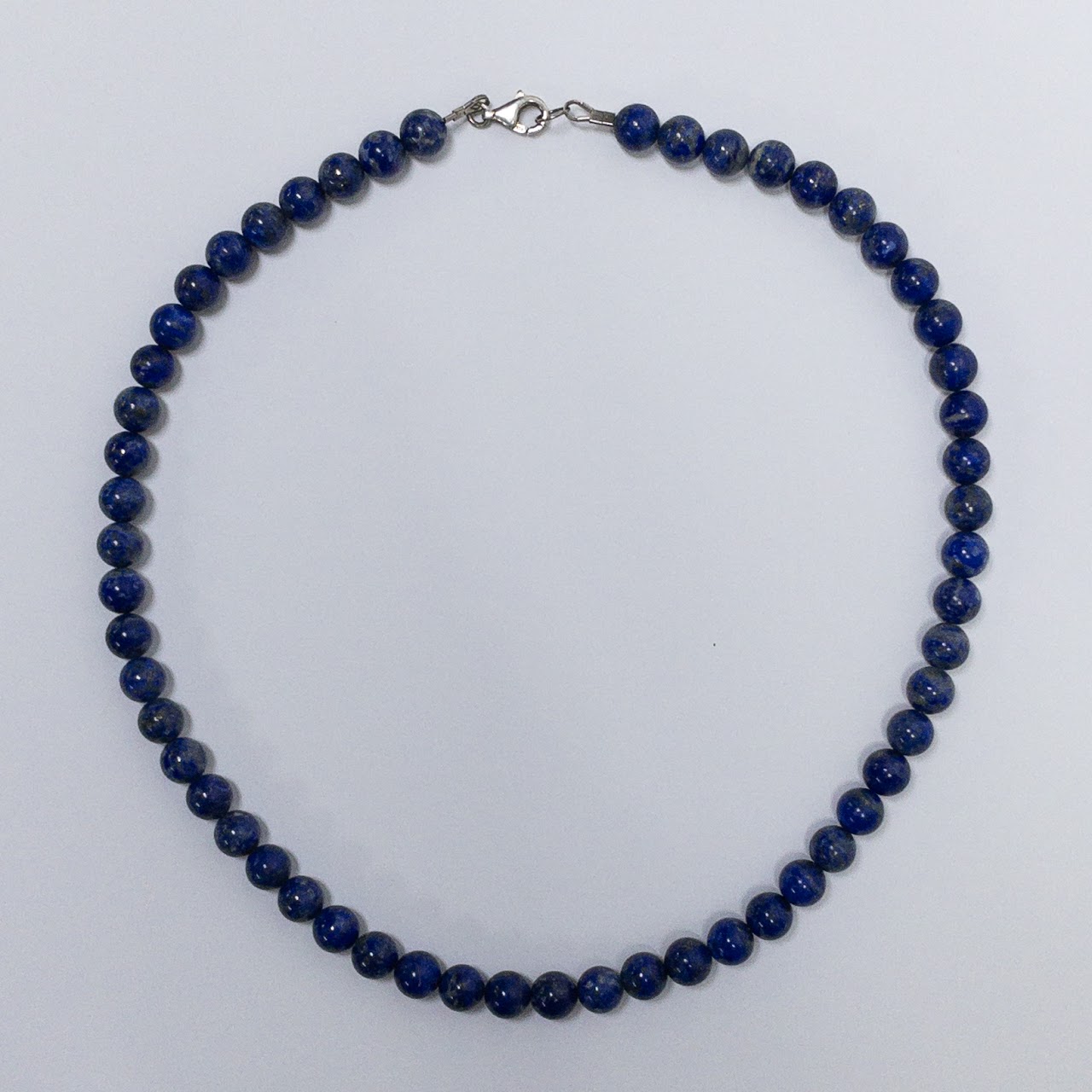 Sterling Silver & Lapis Lazuli Beaded Necklace