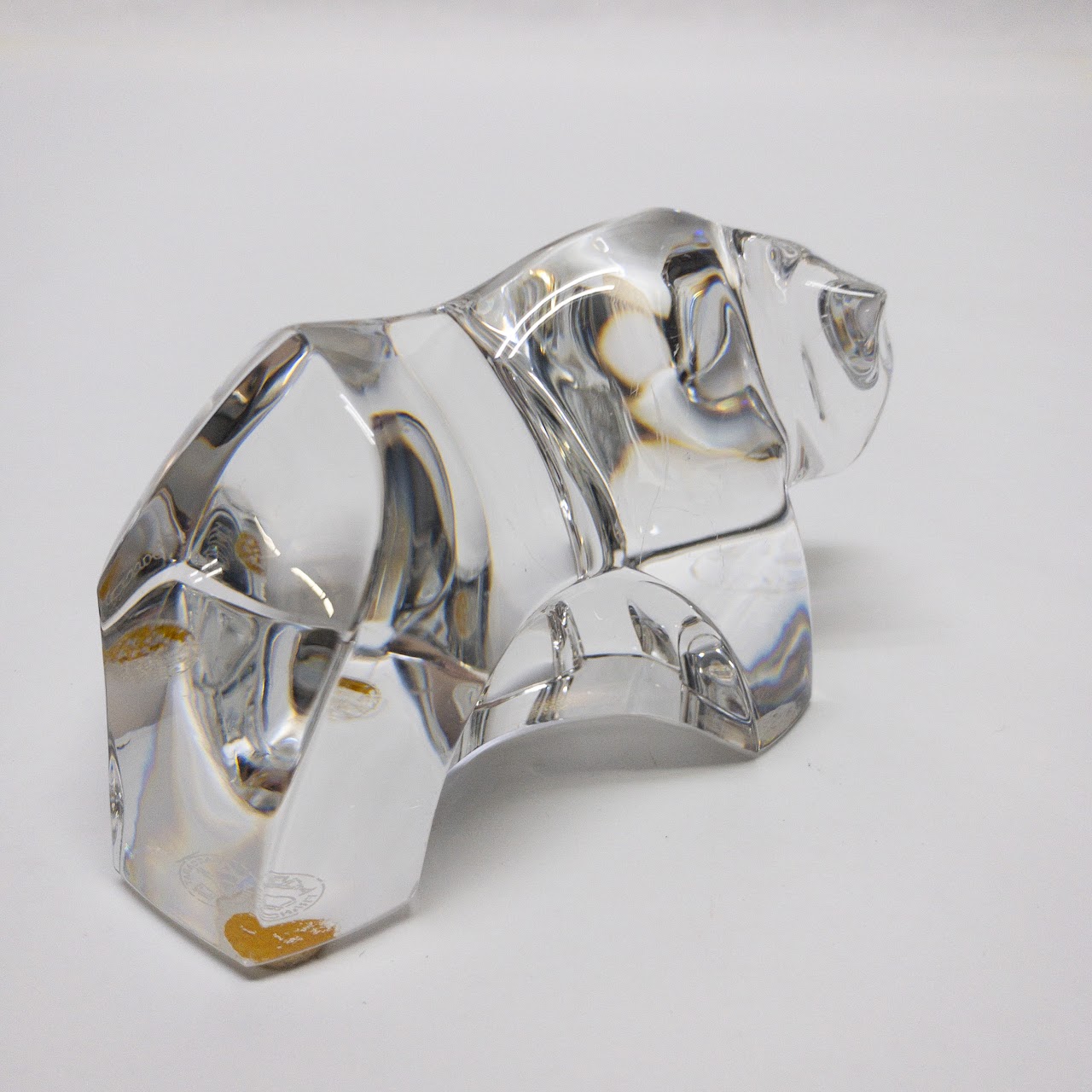 Baccarat Crystal Bear Cub Figurine