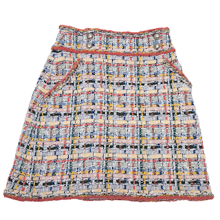 Chanel Multi Tweed A-Line Skirt