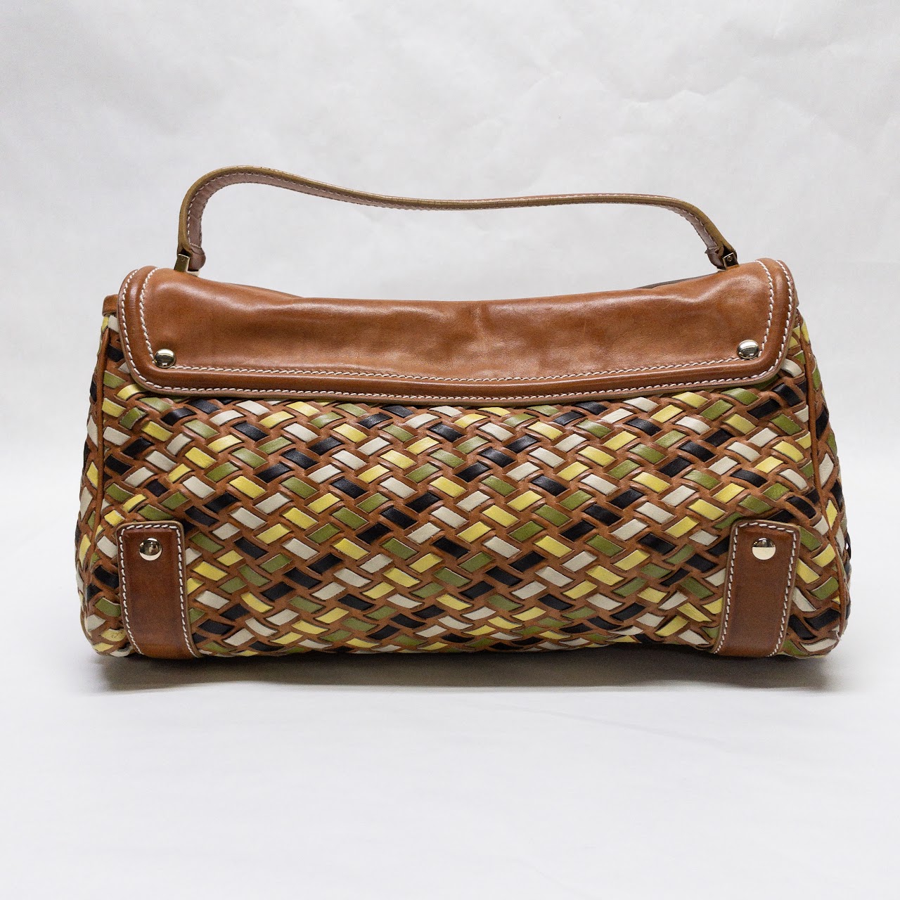 Lambertson Truex Woven Leather Shoulder Bag