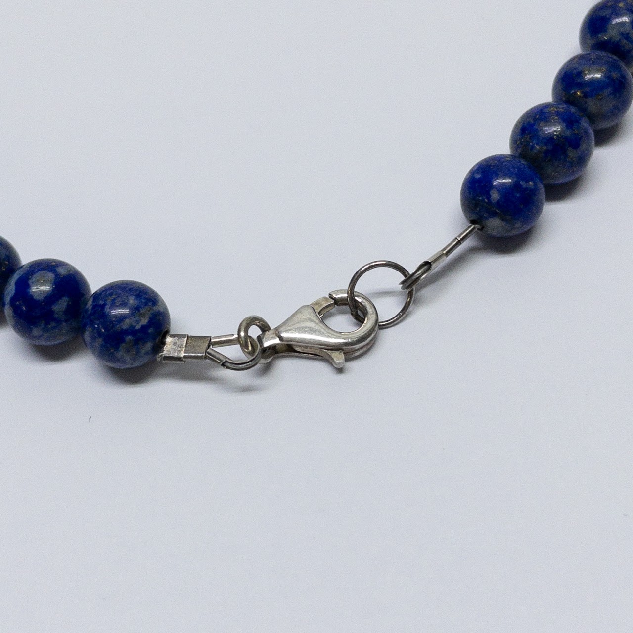 Sterling Silver & Lapis Lazuli Beaded Necklace