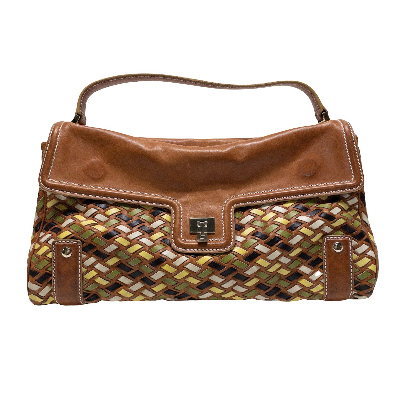 Lambertson Truex Woven Leather Shoulder Bag