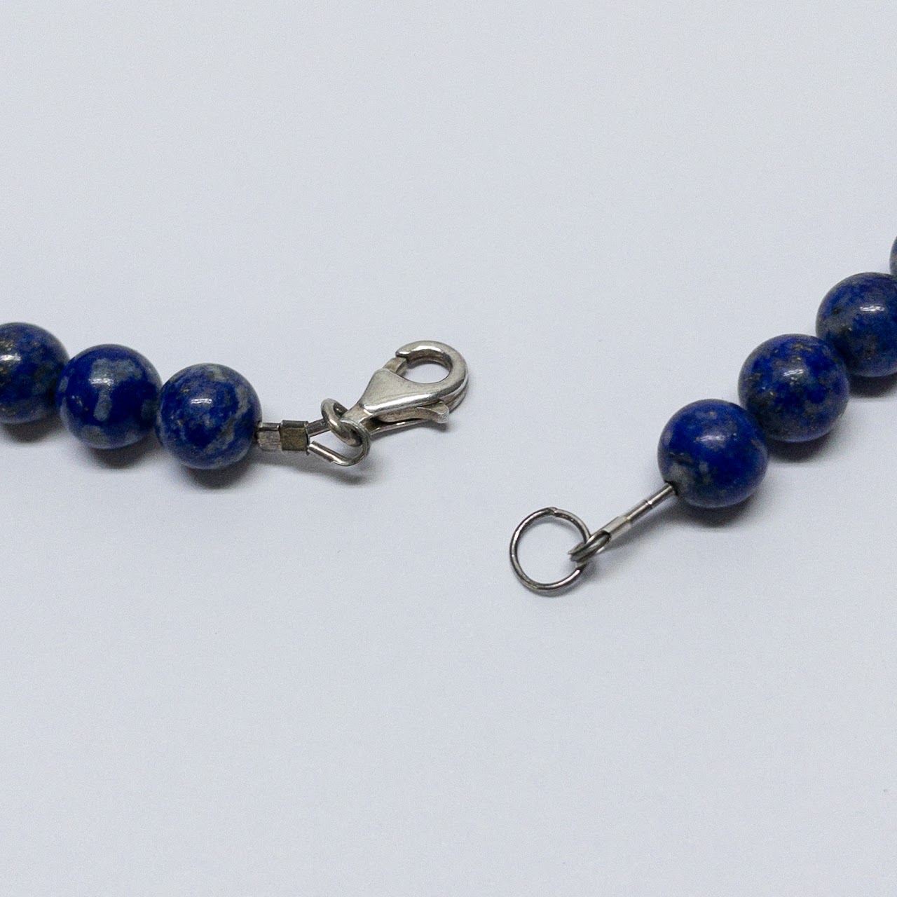 Sterling Silver & Lapis Lazuli Beaded Necklace