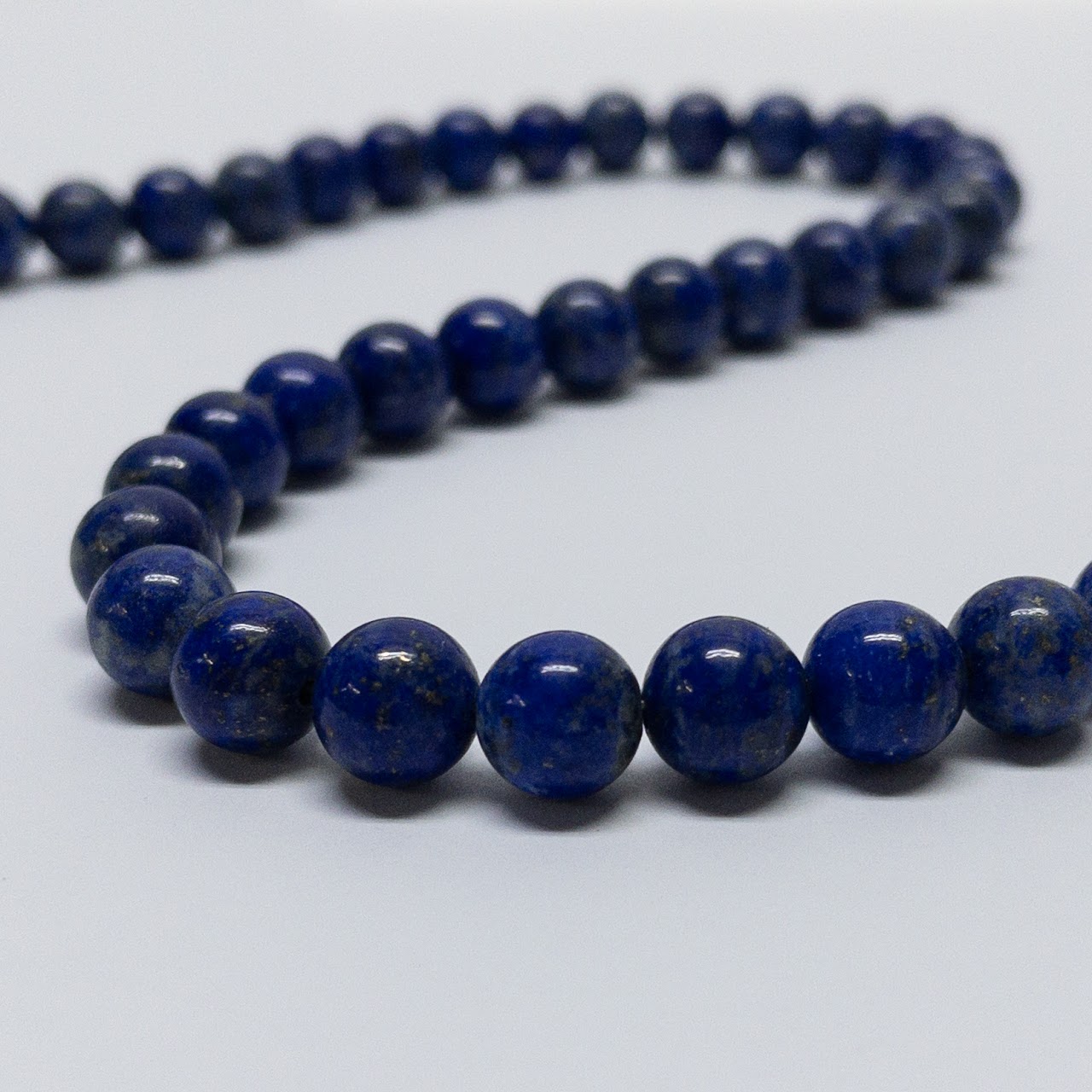 Sterling Silver & Lapis Lazuli Beaded Necklace