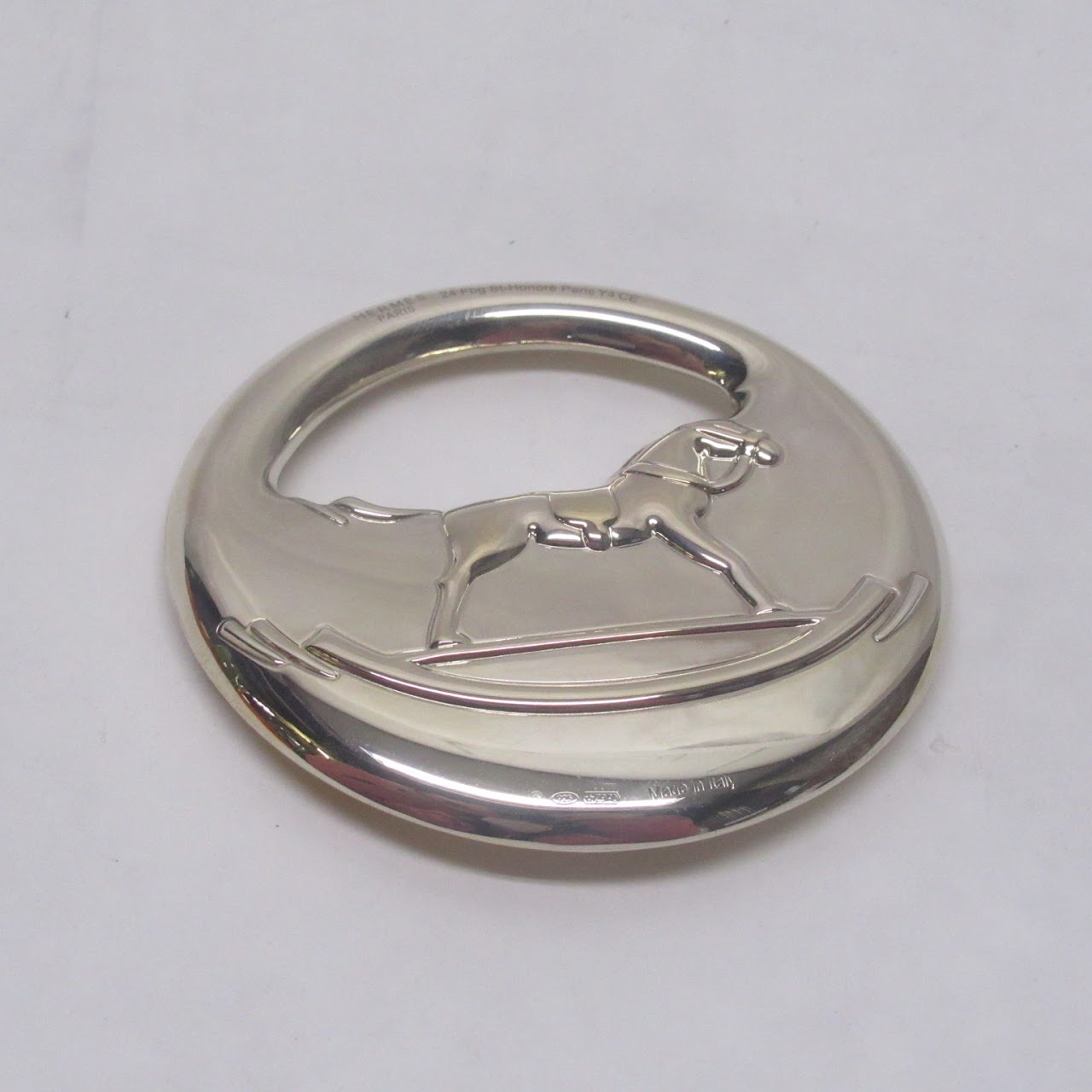 Hermès MINT Sterling Silver Baby Rattle