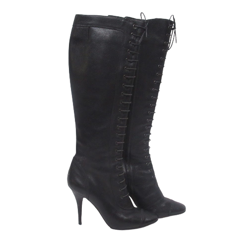 Givenchy Lace-Up Tall Shaft Leather Boots