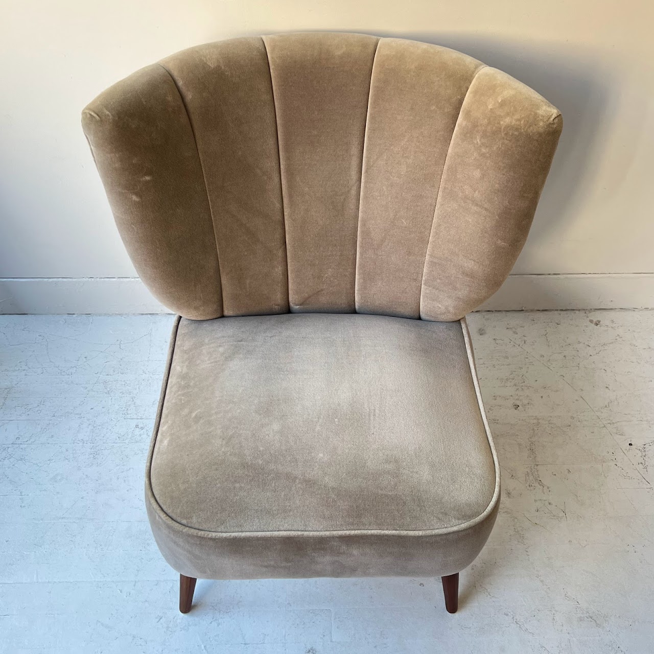 Anthropologie Channel Tufted Accent Chair