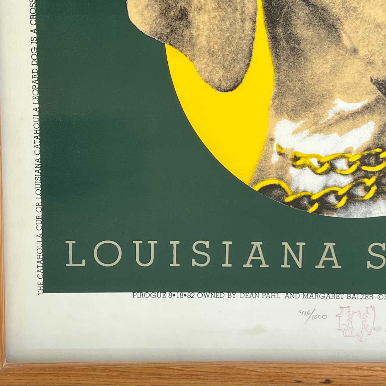 Catahoula Leopard  'Louisiana State Dog' Signed Silkscreen, 1983