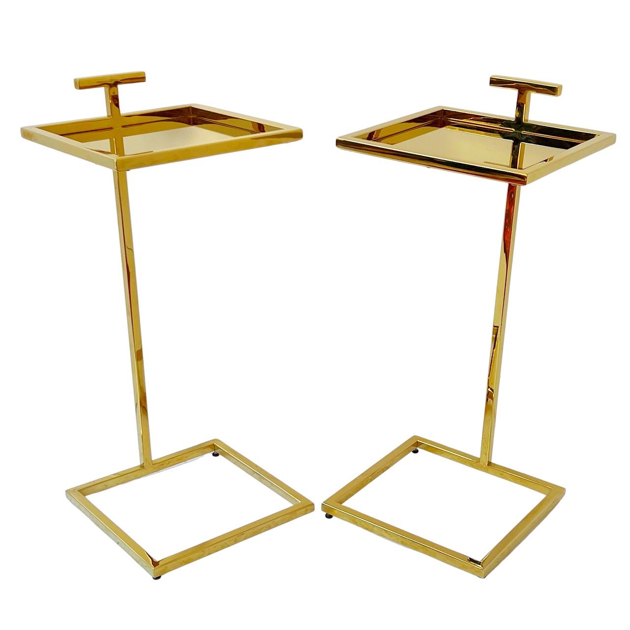 Williams-Sonoma Martini Brass Accent Table Pair