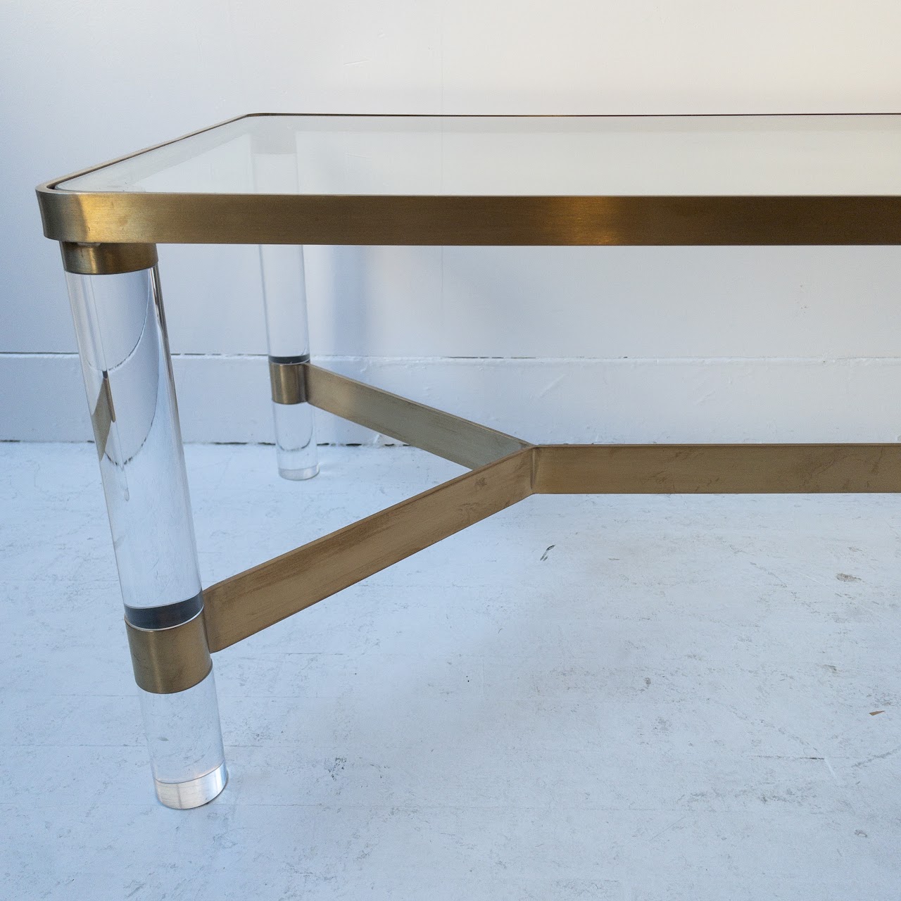 Anthropologie Oscarine Lucite Coffee Table