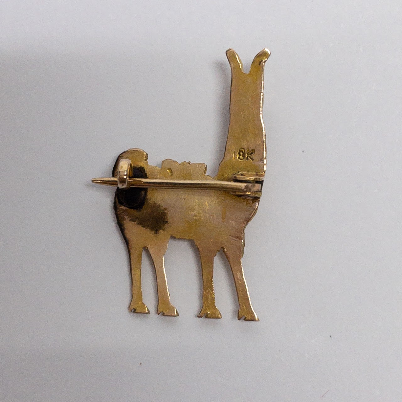 18K Gold Llama Pin