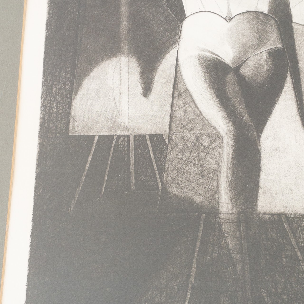 Signed Figurative Etching