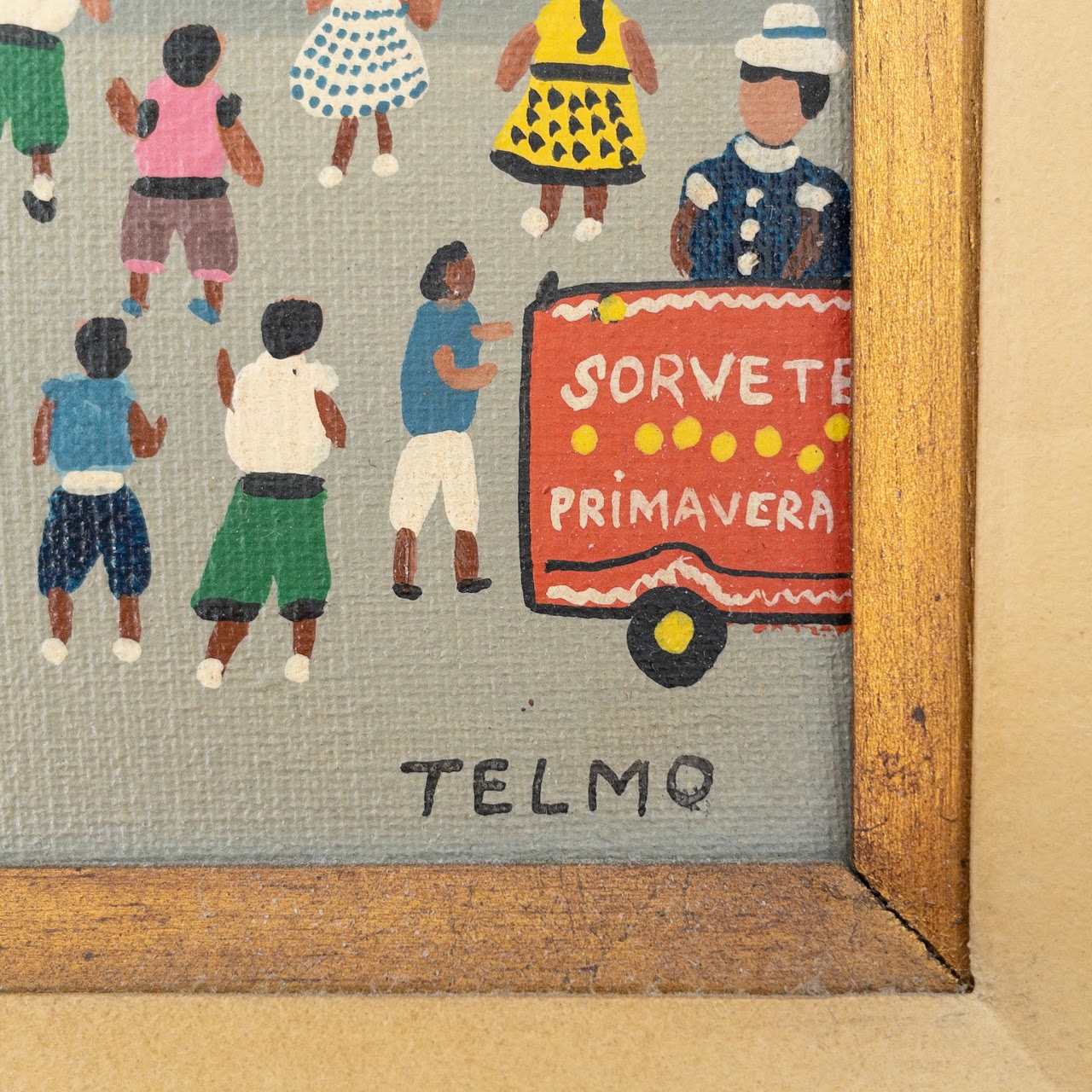 Telmo Signed Brazilian Folk Art Painting