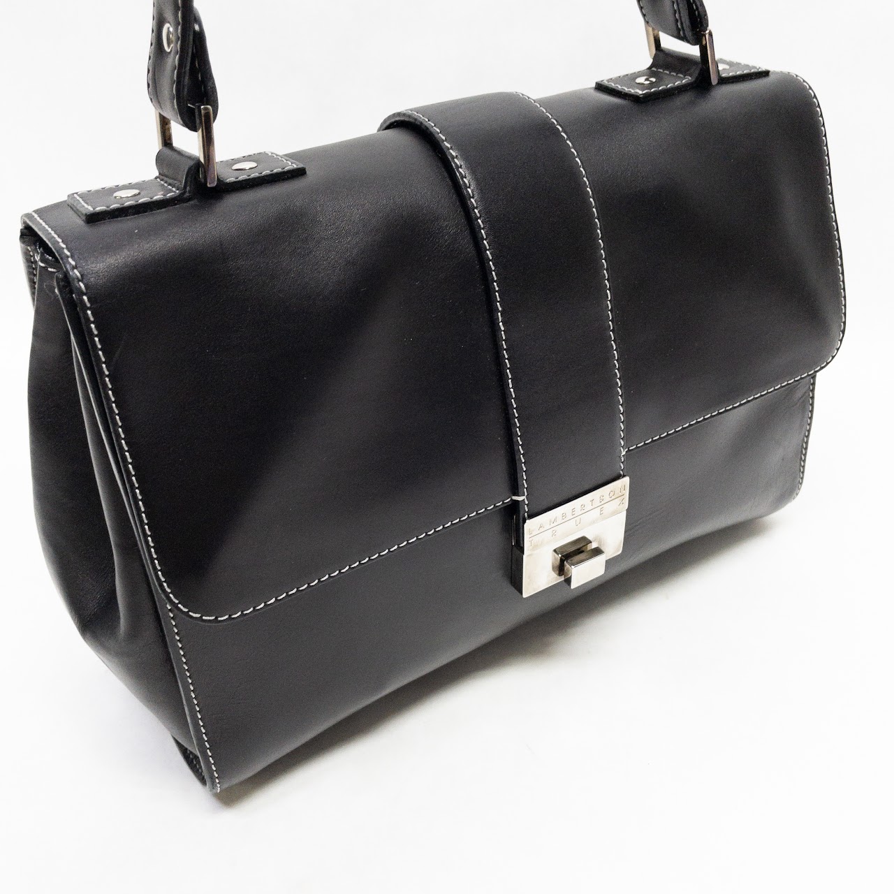 Lambertson Truex Black Leather Handbag