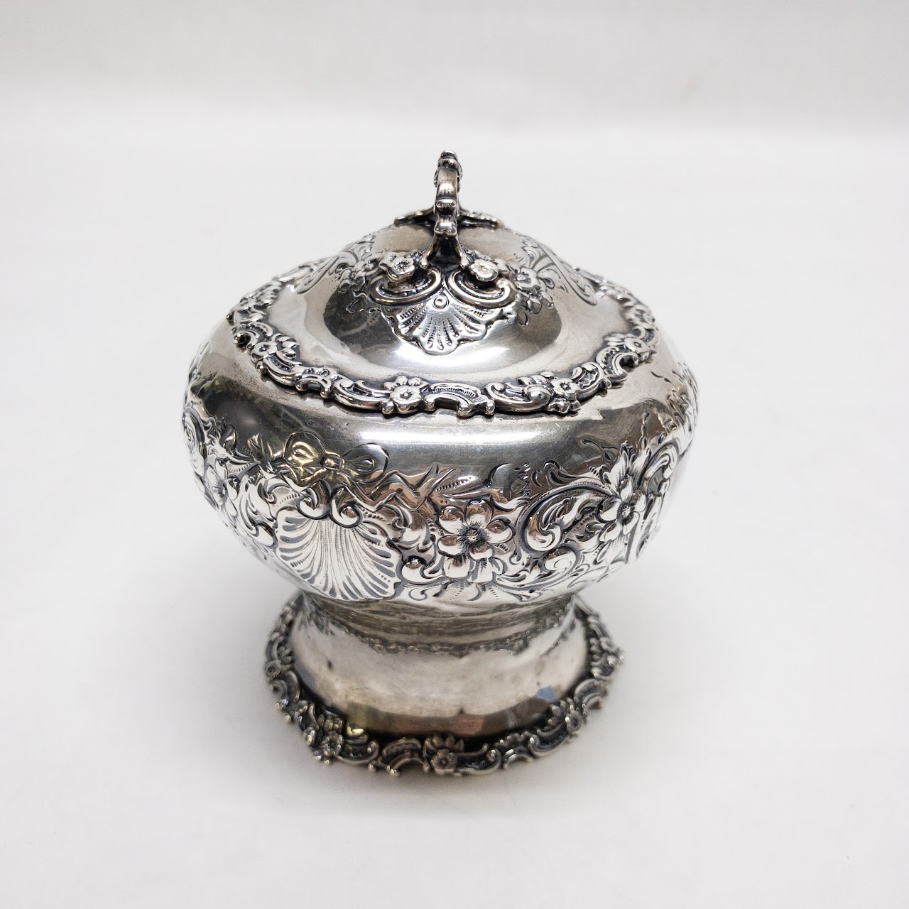 Sterling Silver Lidded Sugar Bowl