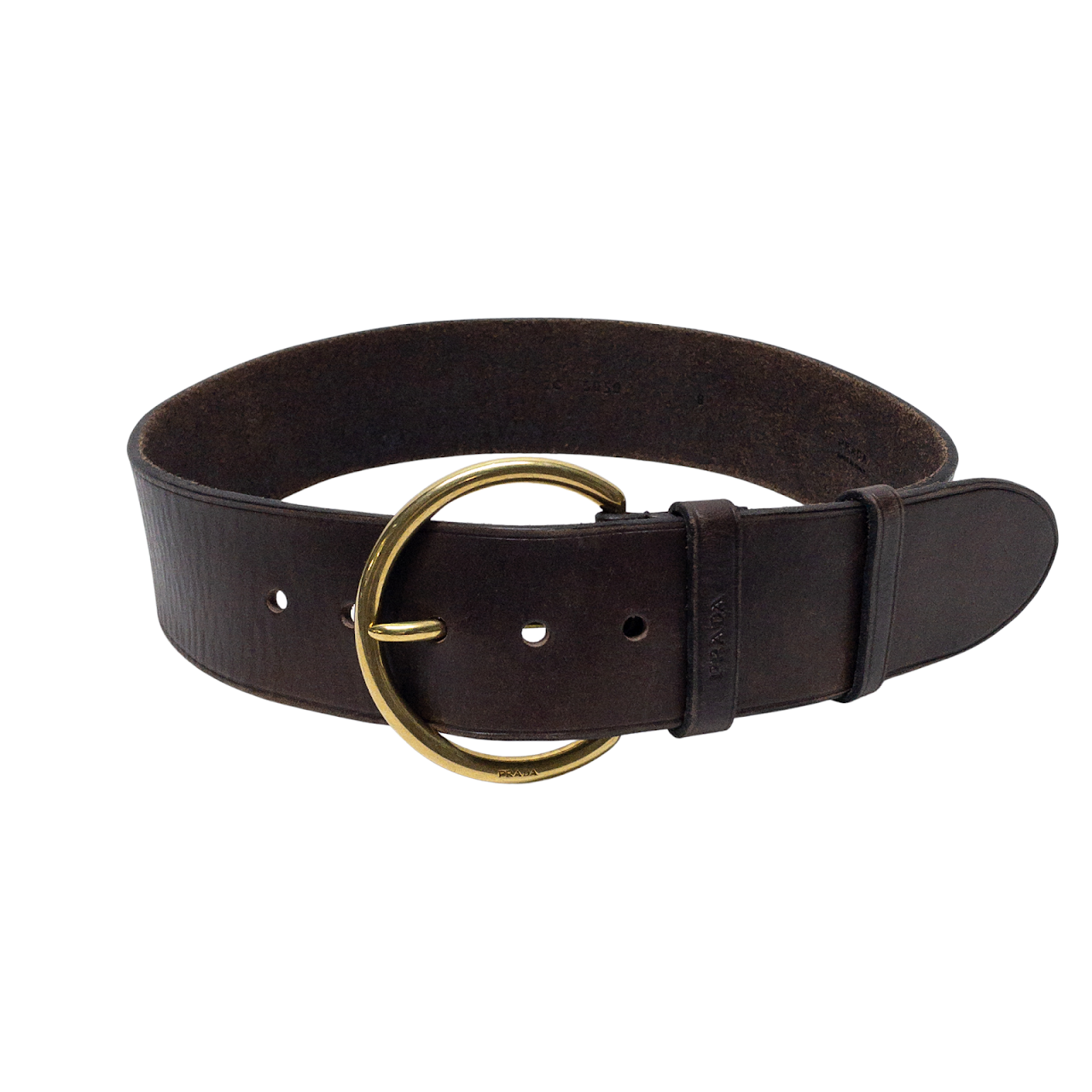 Prada Wide Leather Belt