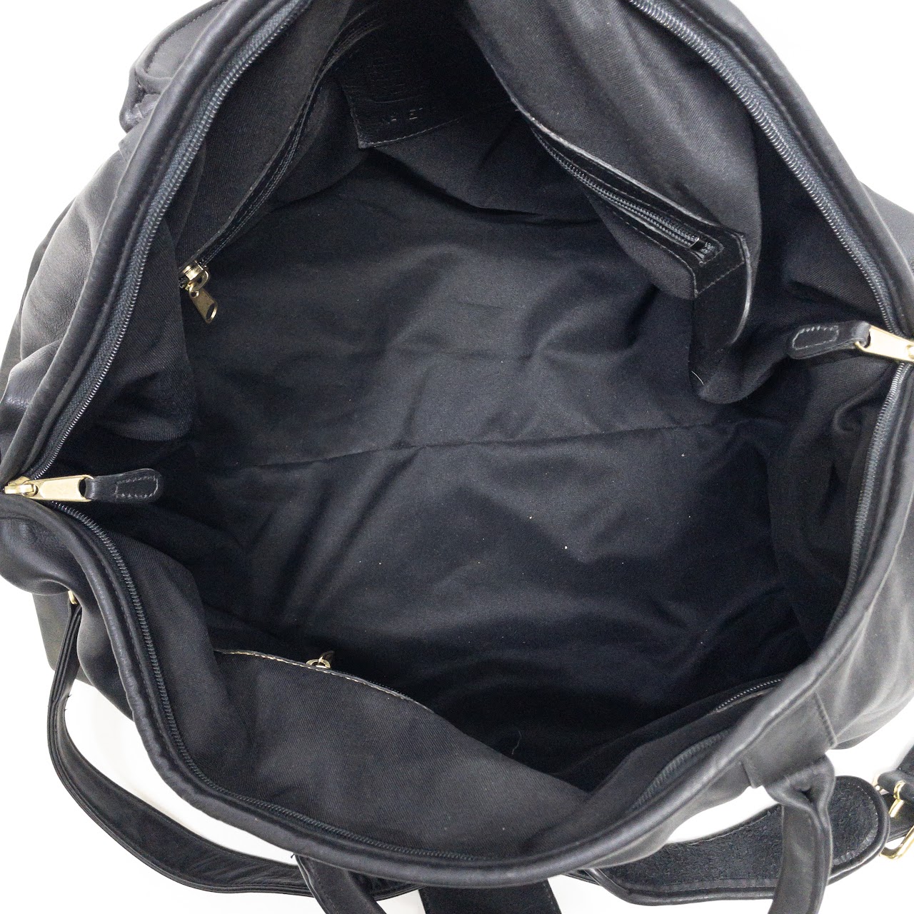 Coach Black Leather Duffel Bag