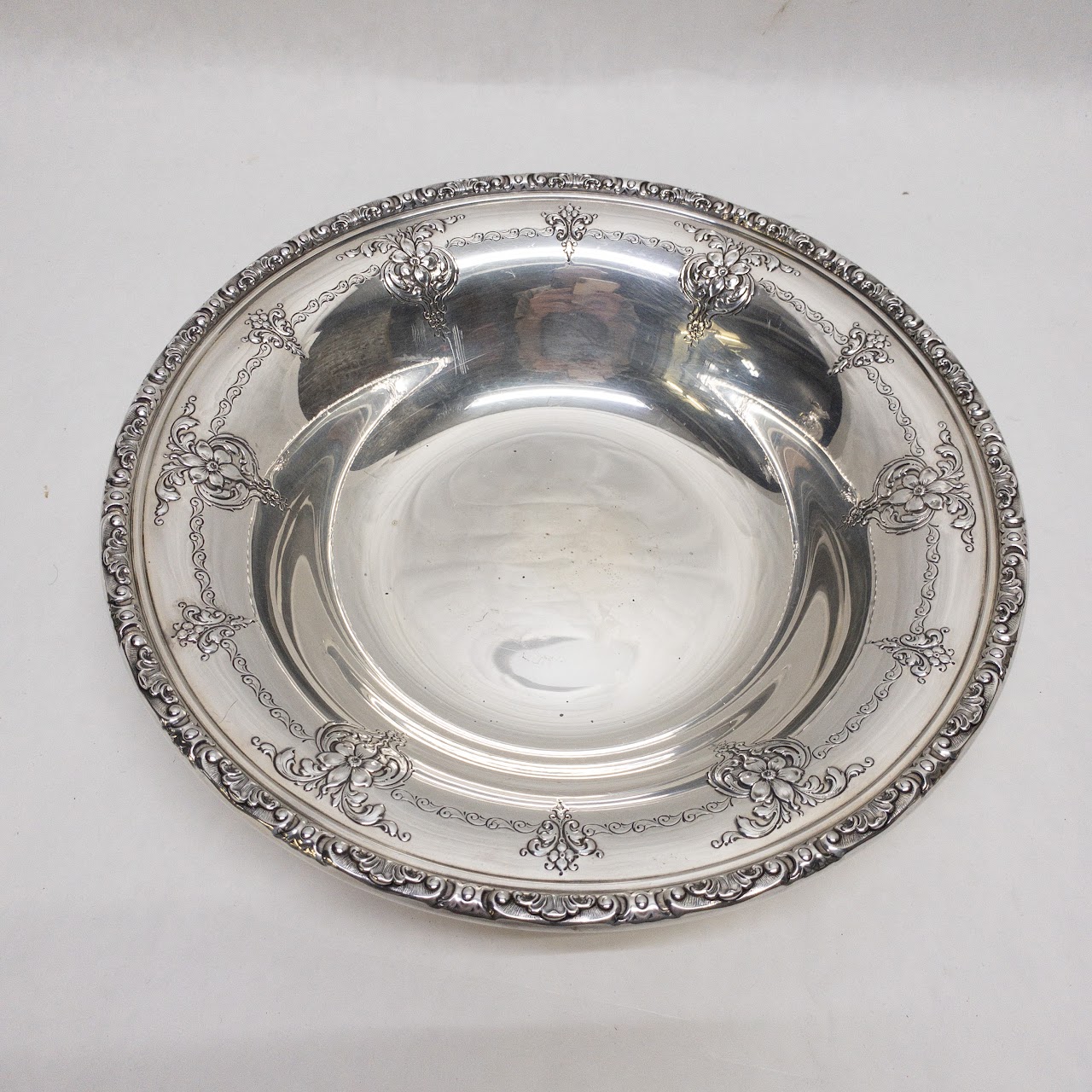 Sterling Silver Towle Floral Motif Serving Dish