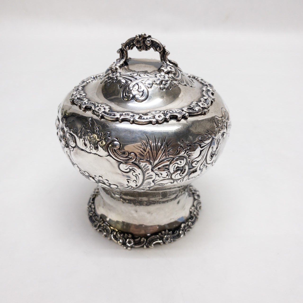 Sterling Silver Lidded Sugar Bowl