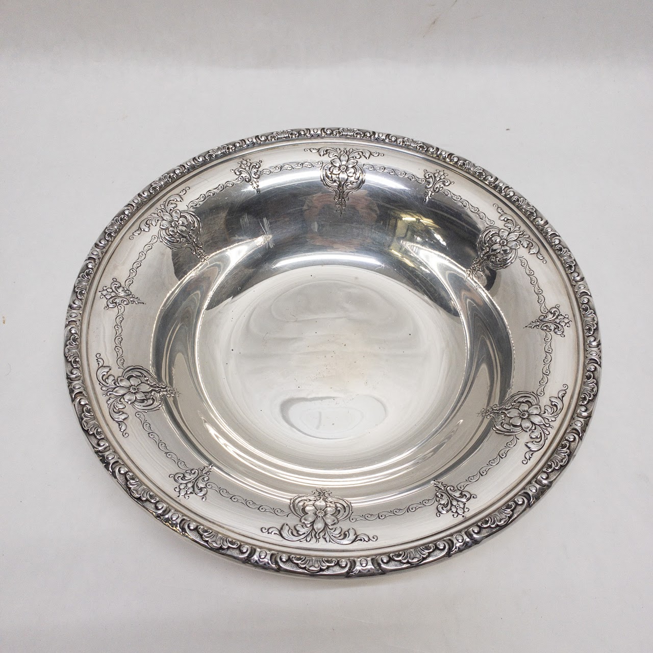 Sterling Silver Towle Floral Motif Serving Dish