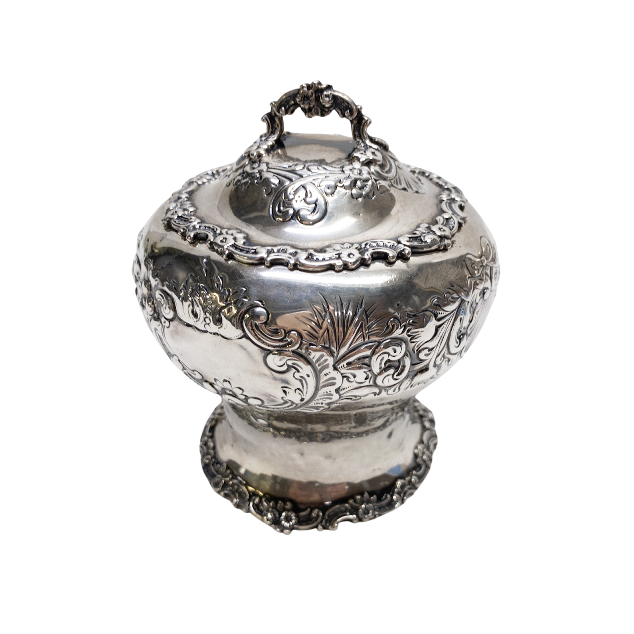 Sterling Silver Lidded Sugar Bowl