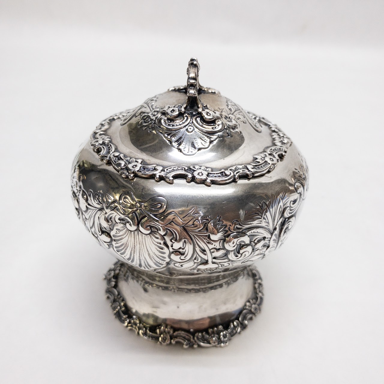 Sterling Silver Lidded Sugar Bowl