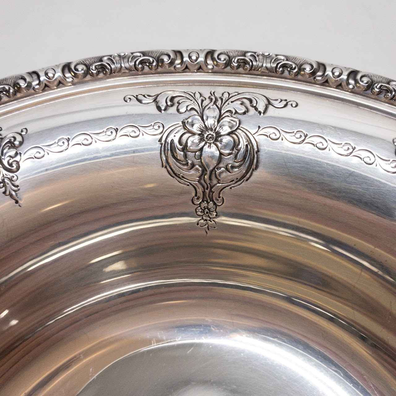 Sterling Silver Towle Floral Motif Serving Dish