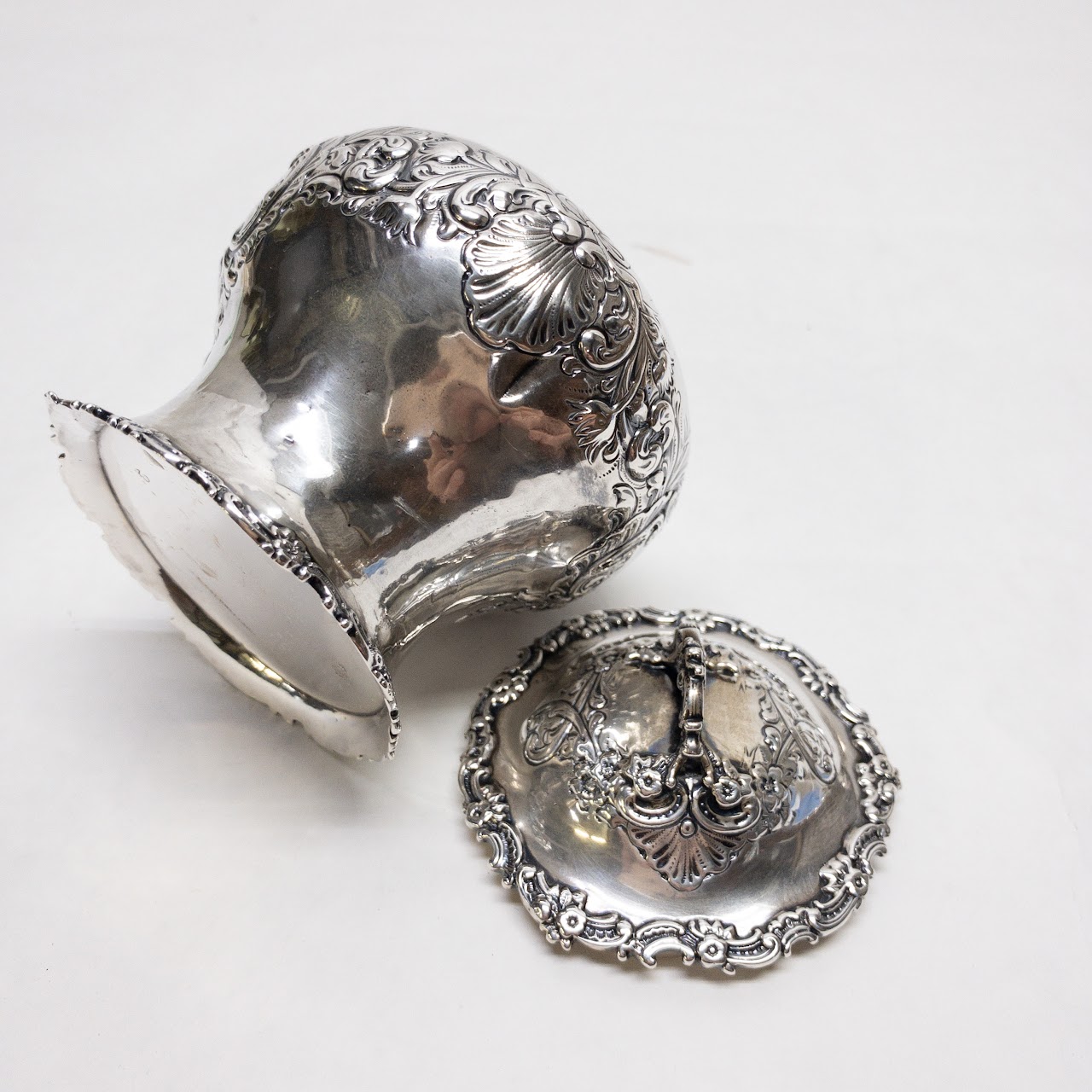 Sterling Silver Lidded Sugar Bowl