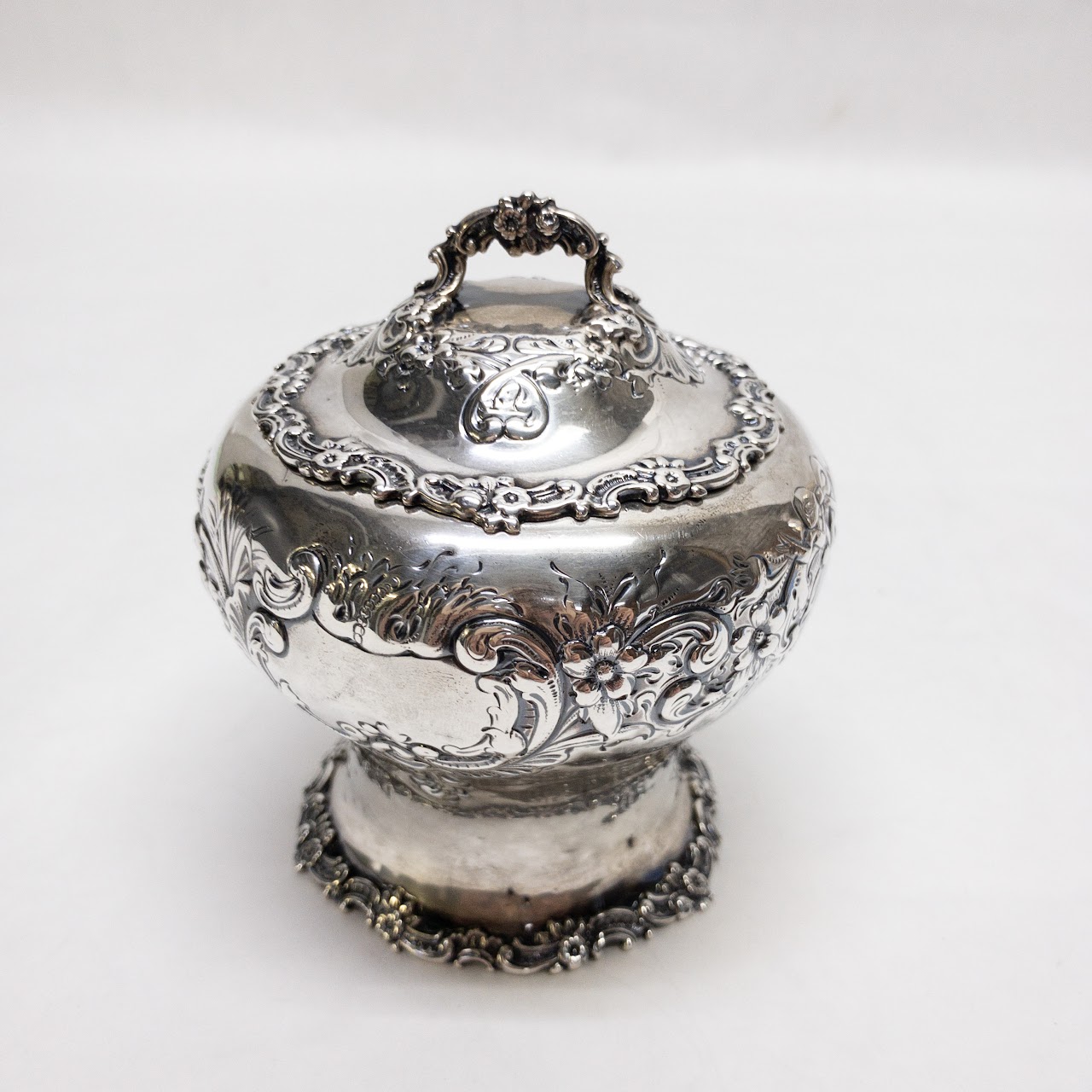 Sterling Silver Lidded Sugar Bowl