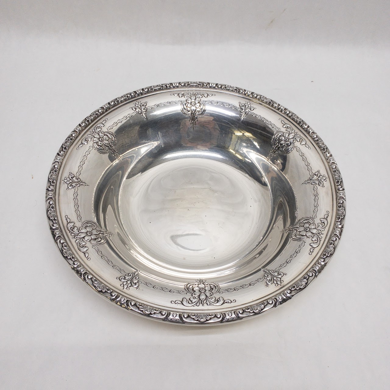 Sterling Silver Towle Floral Motif Serving Dish