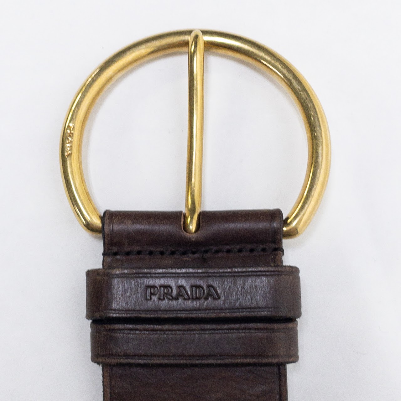 Prada Wide Leather Belt