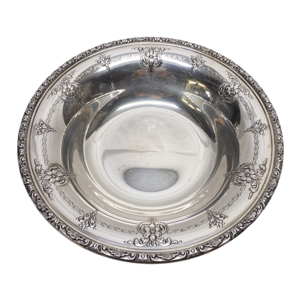 Sterling Silver Towle Floral Motif Serving Dish