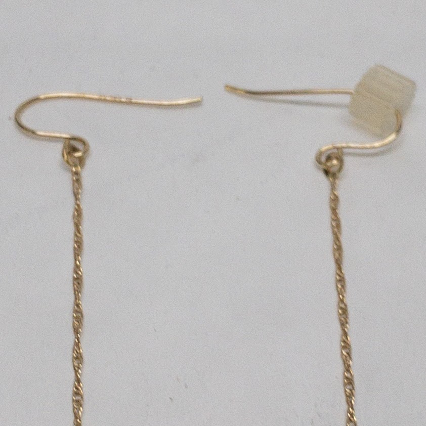 14K Gold Cubic Zirconia Drop Earrings