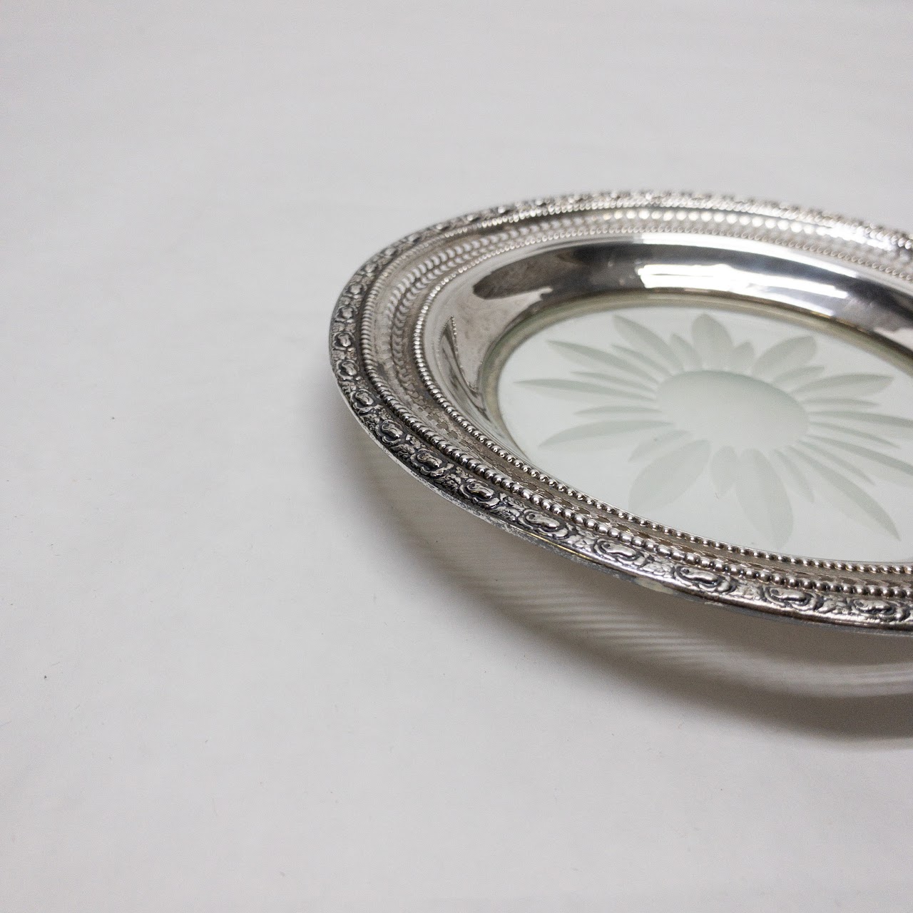 Sterling Silver & Glass Decorative Dish